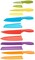 Amazon Basics Color-Coded Kitchen 12-Piece Knife Set, 6 Knives with 6 Blade Guards, Multicolor, 13.88 x 4.13 x 1.38 inch